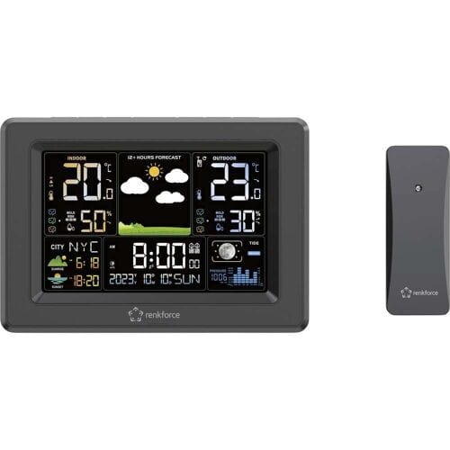 Renkforce RF-4883630 Digitaal weerstation Aantal sensoren max.: 3