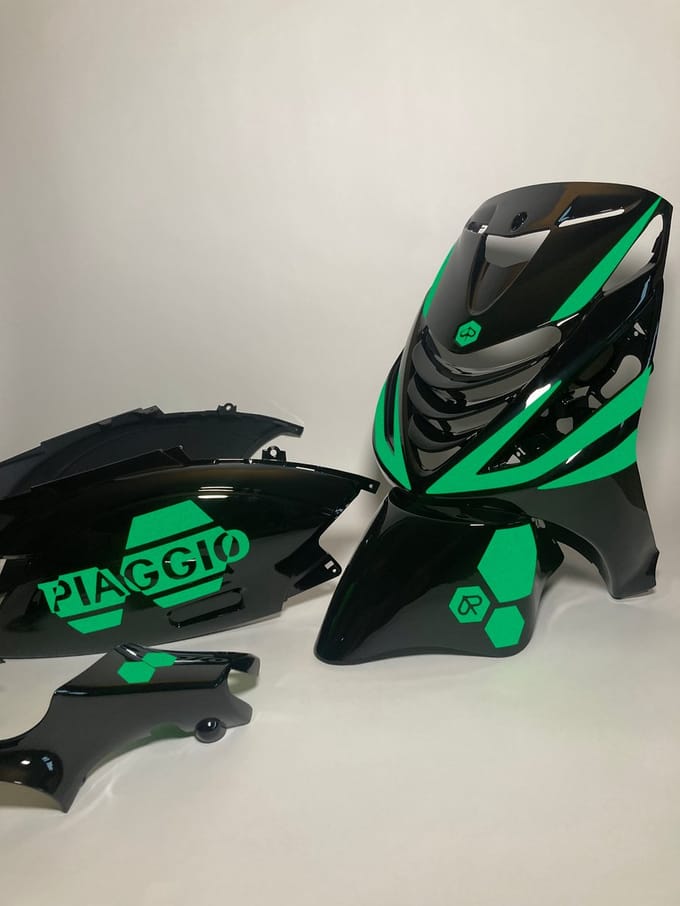 Piaggio Zip Stickerset - Hexa - Groen