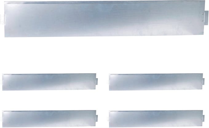 Borderrand - set van 5 - 18 x 100 cm - flexibel - staal