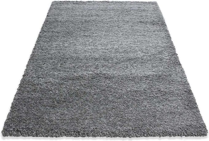 Hoogpolig vloerkleed Life - grijs - 100x200 cm