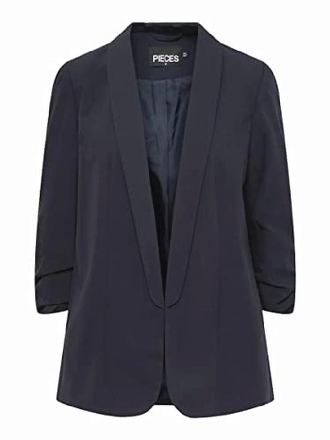 Dames Blazer 3/4 met Mouwen in Nachtblauw - XL
