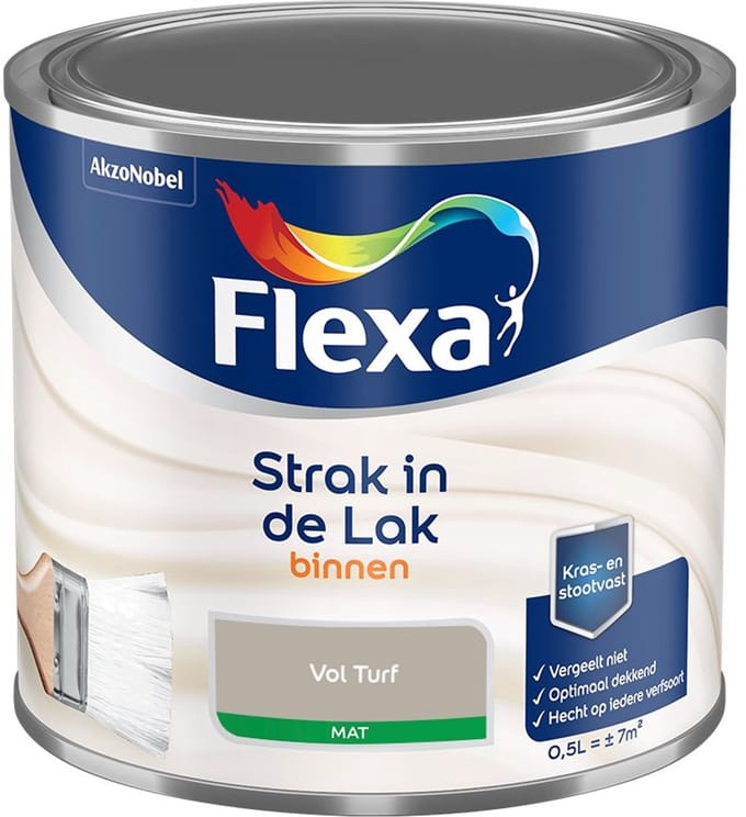 Flexa - Strak In De Lak Binnenlak Mat - Vol Turf - Mengverf - 500 Ml