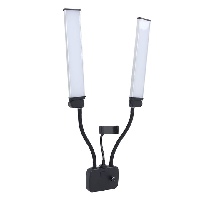 Dubbele Armen Beauty Light 45W Dimbare Dubbele Arm Invullicht met Afstandsbediening voor Selfie US Plug white