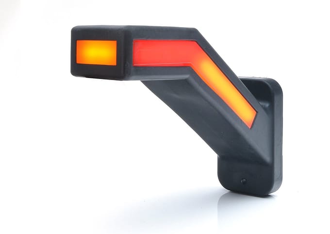 Breedtelamp - WAS - W168 6D Neon - Links - 7.3 - 18.5cm - LED - Dynamisch knipperlicht - Wit/Amber/Rood - 12V-24V