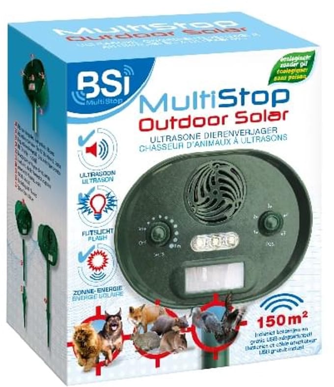 BSI MultiStop Outdoor Solar 150 m² - Effectieve Vogelverjager