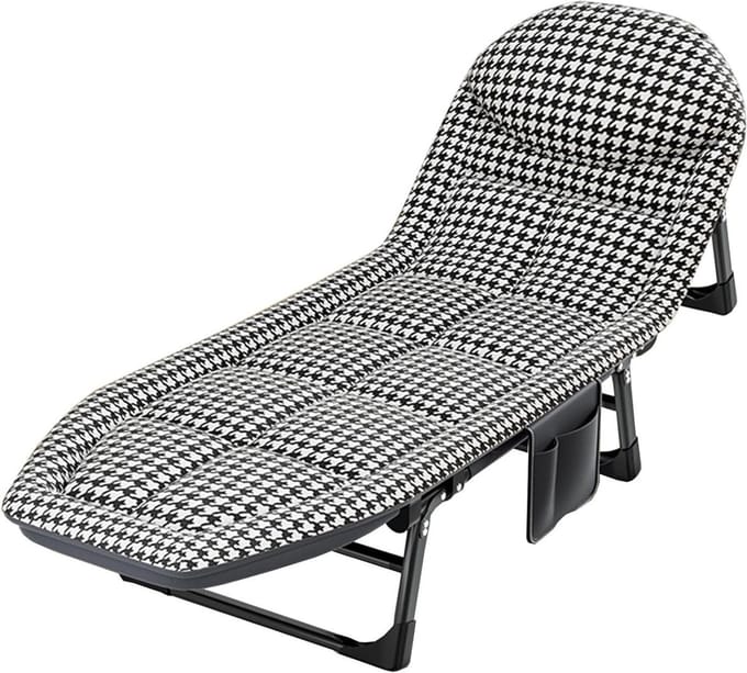 Opvouwbaar Bed - Campingbed Slaapbed - Reizen en Camping - Met Geïntegreerd Kussen - 200x64 cm - Grijs