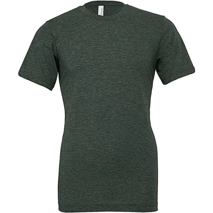 Bella+Canvas Unisex Heather CVC Short Sleeve Tee CV3001CVC - Heather Forest - S
