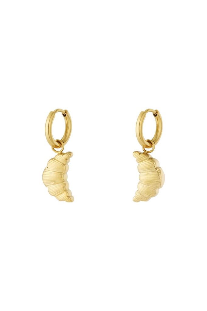 Bijoutheek Oorhangers Croissant Goudkleurig