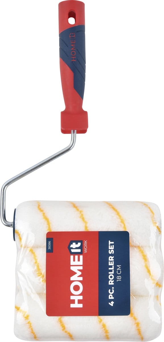 Work>it Paint Roller Set With 2 Extra Rollers 18 cm