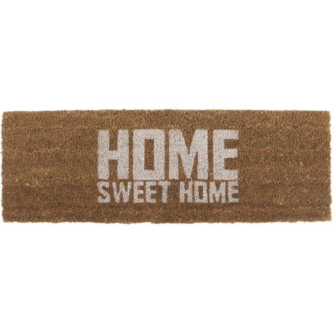 Present Time - Deurmat Home Sweet Home - Wit - 75x25x1,5cm
