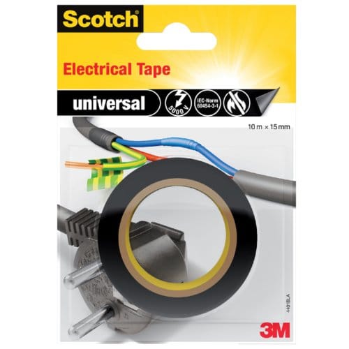 3M universal 4401BLA Isolatietape Scotch Zwart (l x b) 10 m x 15 mm 1 stuk(s)