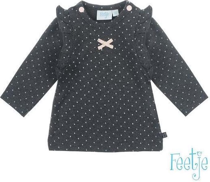 Feetje Dots T-Shirt Antraciet Melange Mt. 68