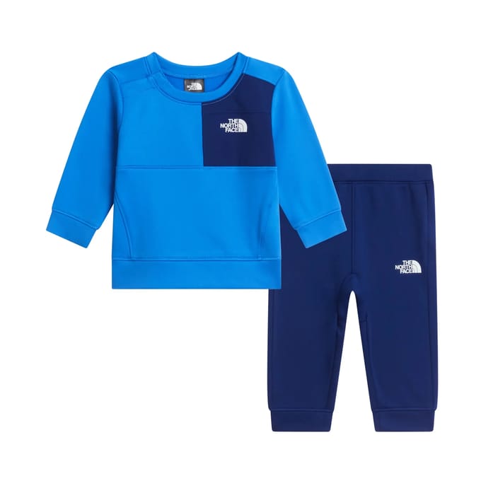 The North Face Performance Poly Crew Tracksuit Infant - Blauw - Kind, Blauw 6-12M