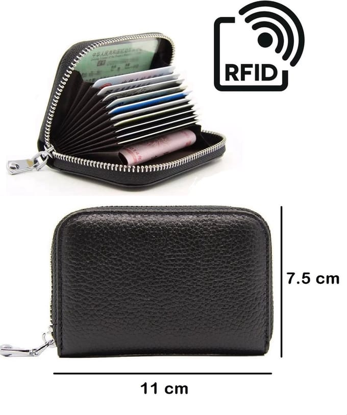 PLAY IT Portemonnee Heren - Pasjeshouder - RFID Beschermend- Zwart