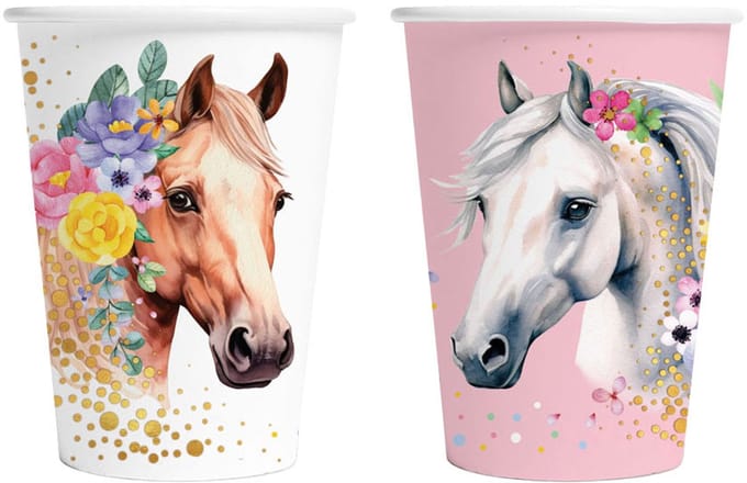Globos Paper Cups 210ml Horses - 8 pcs.