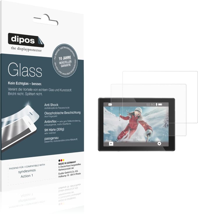 dipos – 2x Matte Pantserfolie geschikt voor syndesmos Action 1 | 9H Screenprotector
