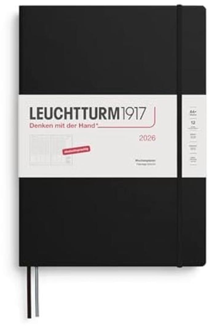 A4+ Weekplanner Master 2026 - 12 Maanden, Zwart