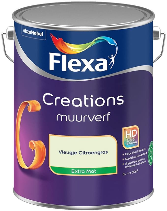 Flexa - Creations Muurverf Extra Mat - Vleugje Citroengras - Mengverf - 5 L