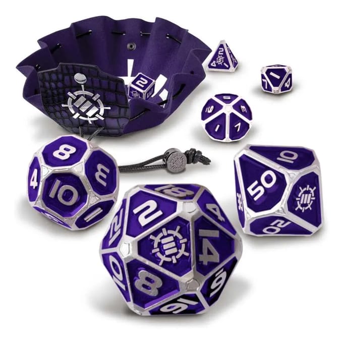 Enhance Metal RPG Dice Set - Purple
