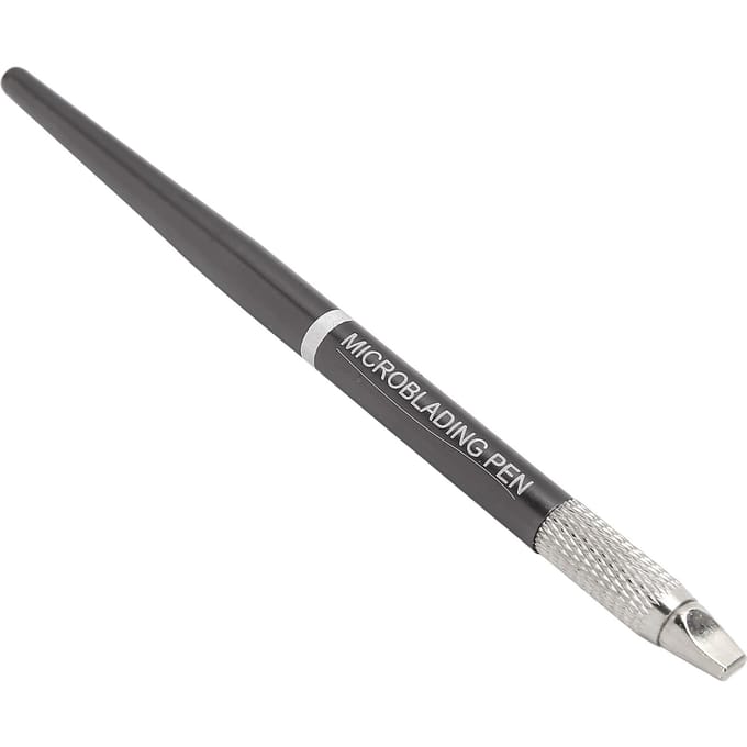 Stylo Microblading Plat Semi-Permanent Sourcils Lèvres Eyeliner Tatouage Stylo Ombreur Outil Manuel gray