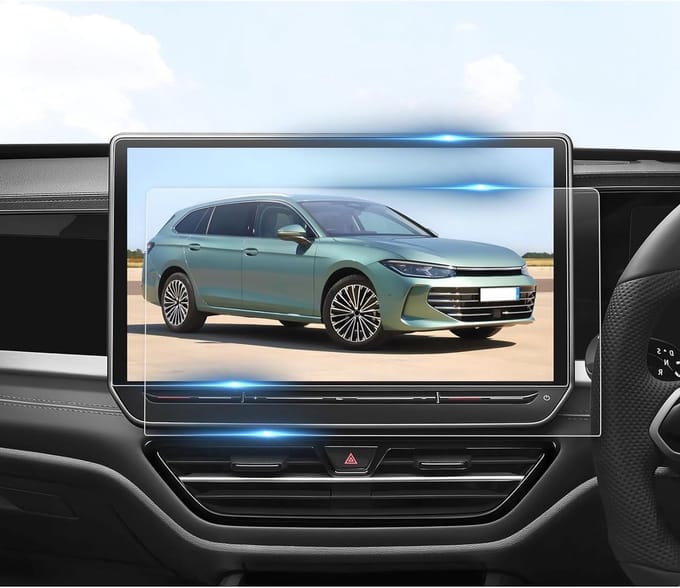Premium Navigatiefilm voor VW Passat B9 Variant 2024-2025, 12.9 Inch Nano Kr scratchbestendige Screen Protector, Auto Accessoires Set van 2