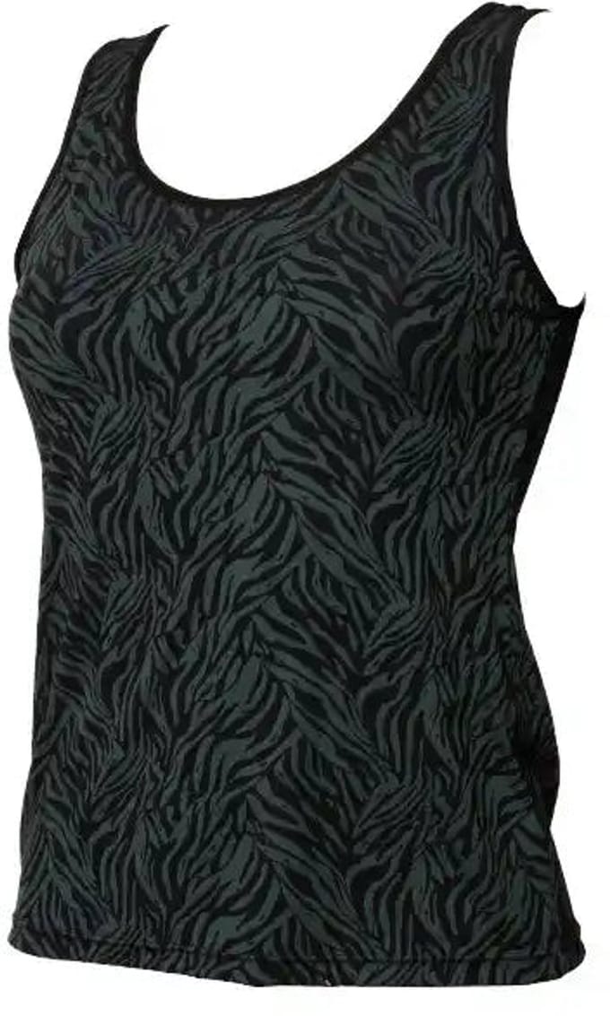 Avet dames hemd microfiber - Safari - Microvezel onderhemd met brede bandjes - Groen / M