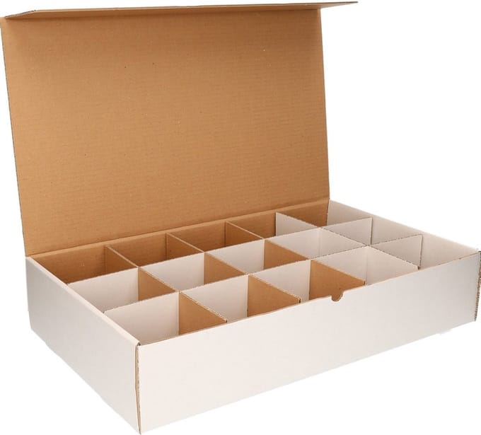 Hobbydoos / knutseldoos met vakjes - 15x 10 cm vakken