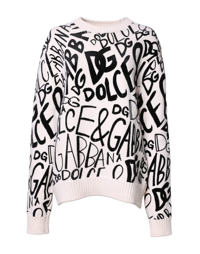Dolce Gabbana Logo Gebreide Trui