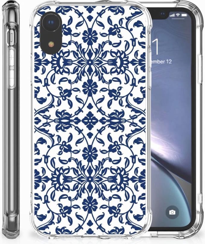 Apple iPhone Xr Case Flower Blue