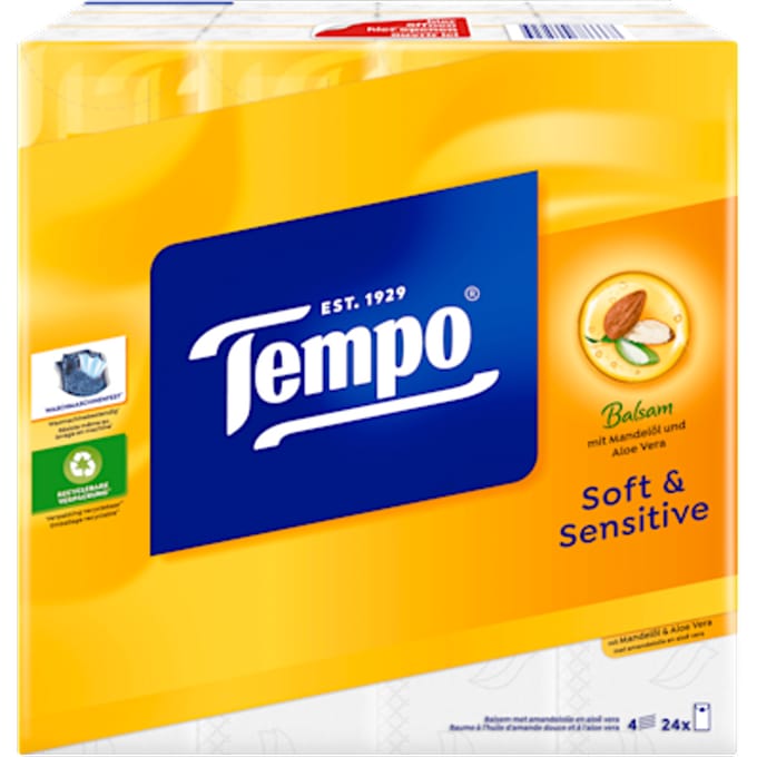 Tempo Zakdoekjes plus 24 pakjes a 10 stuks