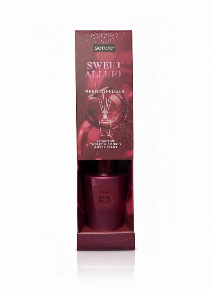 Sence Reed Diffuser Night Luxe – Cherry & Smokey Amber – Geurstokjes 100 ml – Luxe Huisgeur & Home Fragrance