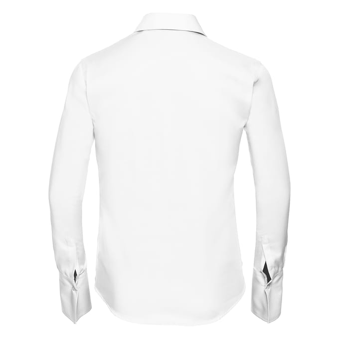 Russell Collection Dames/Dames Ultimate Shirt Met Lange Mouwen (Wit)