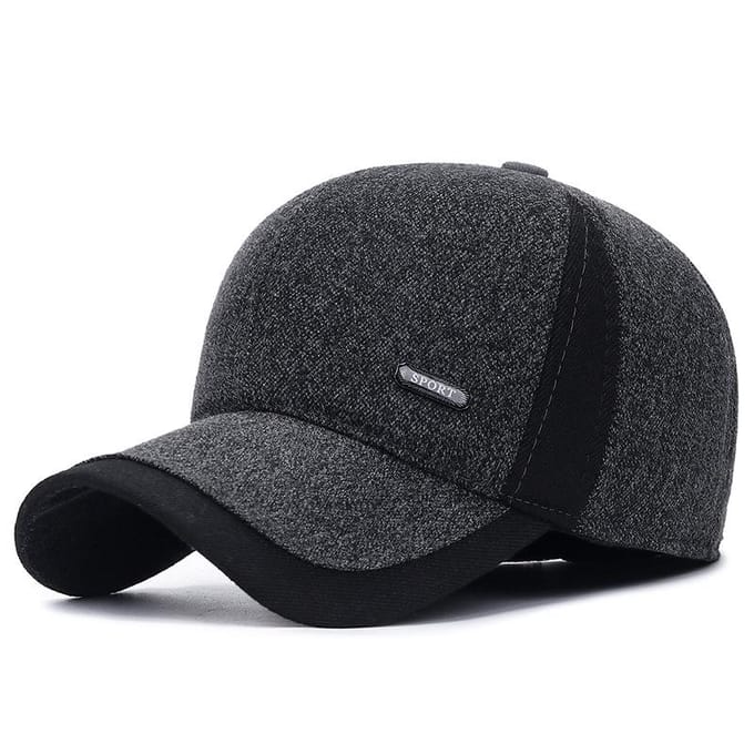 Auturnn Dikke Warme Heren Winter Baseballpet Met Oorkleppen gray