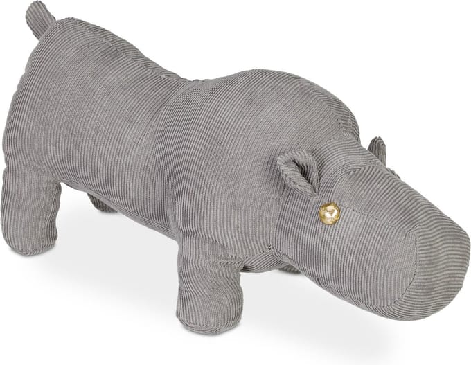 relaxdays deurstopper nijlpaard - deurstop dier - deurhouder - deurbuffer kinderkamer