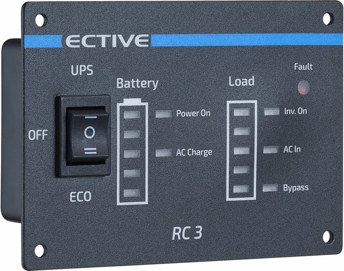 ECTIVE RC3 afstandsbediening met laadstatusindicator voor omvormers