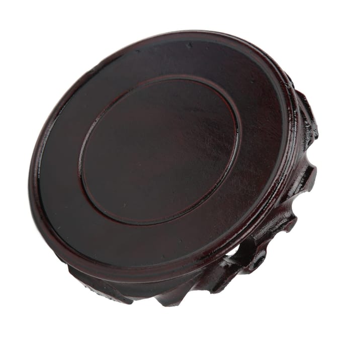 Ronde Houten Basis Multifunctioneel Retro Snijwerk Elegant Houten Display Standaard voor Huisdecoratie gray