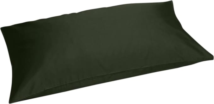 Yumeko kussensloop katoensatijn dark olive 40x80 - Bio, eco & fairtrade - 1 stuk