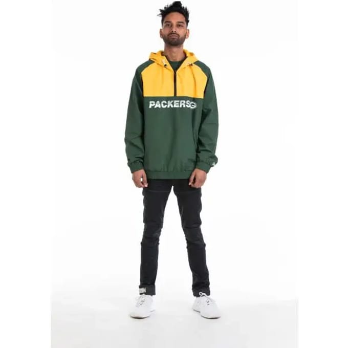 Pull-On-windjack voor heren NFL Color Block-windjack Grepac