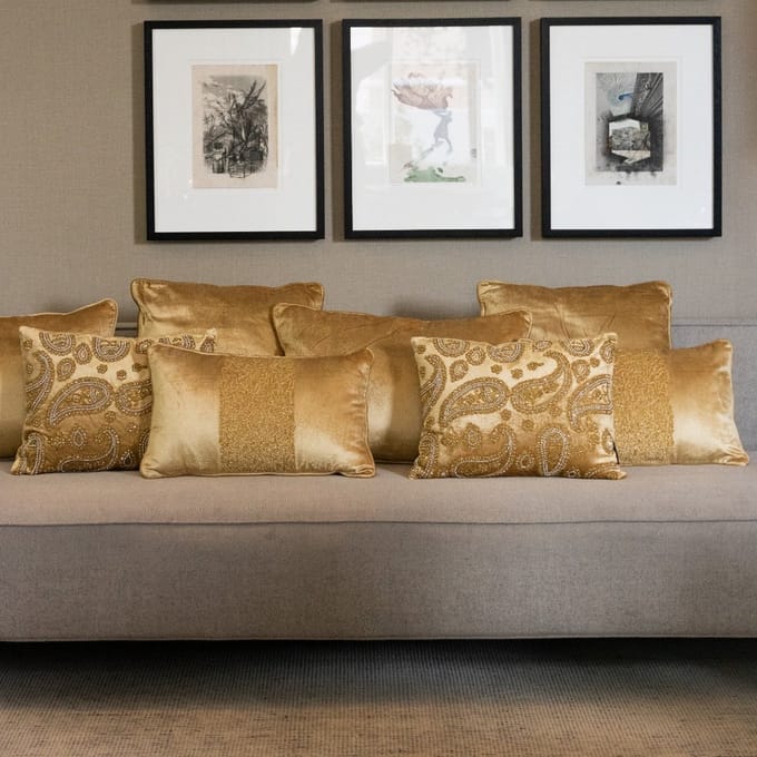 half kussen fluweel goud 35x45cm