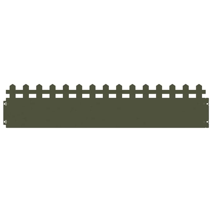 vidaXL - Gazonranden - 30 - st - 103 - x - 0,05 - x - 22 - cm - Staal - Olijfgroen