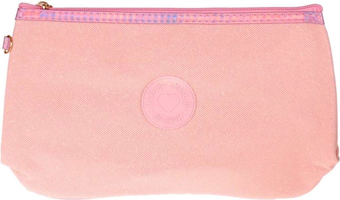 Toilettas Glitter Make-up - Lichtroze/Lila - Rits & Handgreep - 27x16x9cm