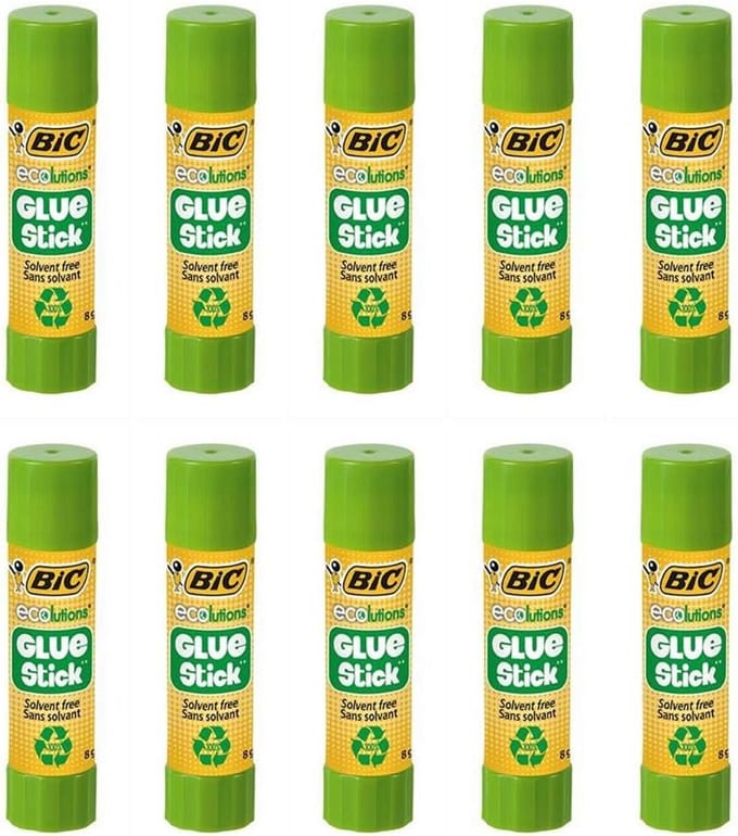 Lijmstiften Eco Evolution Pak 10 Stuks - 8g Per Stift - Wasbaar en Oplosmiddelvrij