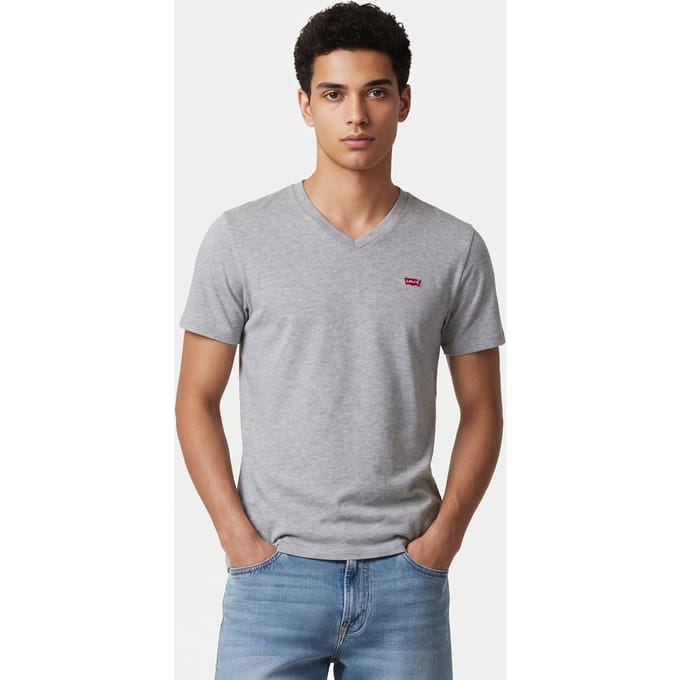 Levi's Lseclassic Hm V Neck Tee Mid Tone Heather Grey Pk Taglia: S | Magliette basic Outlet | Uomo | Grigio