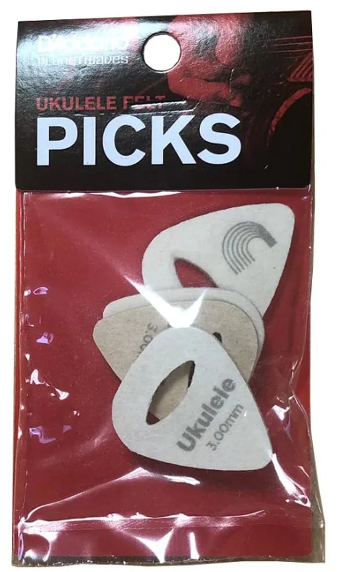 D'Addario Ukulele Felt Picks - 4 pack - Vilten plectrums voor ukelele