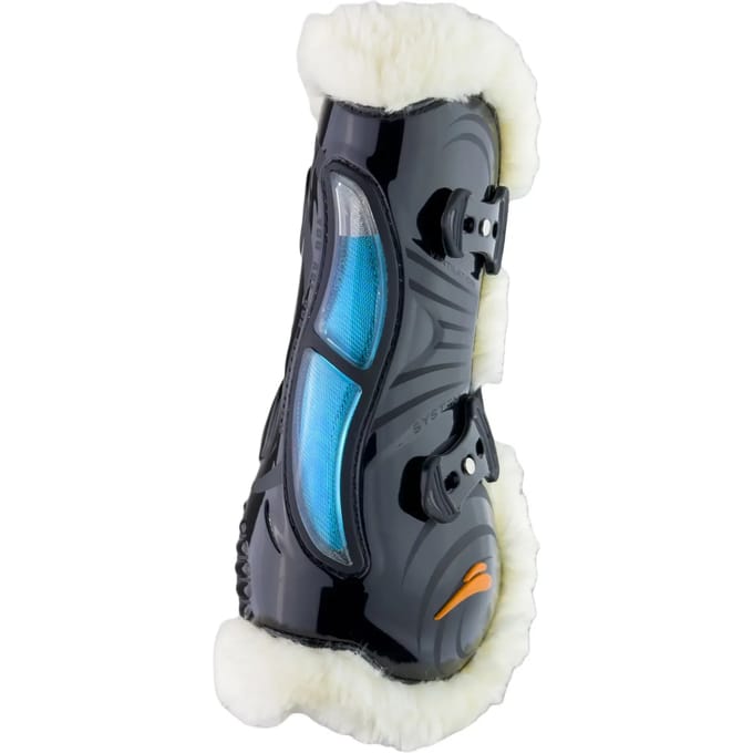 Open front horse boots with fur eQuick Airshock Fluffy