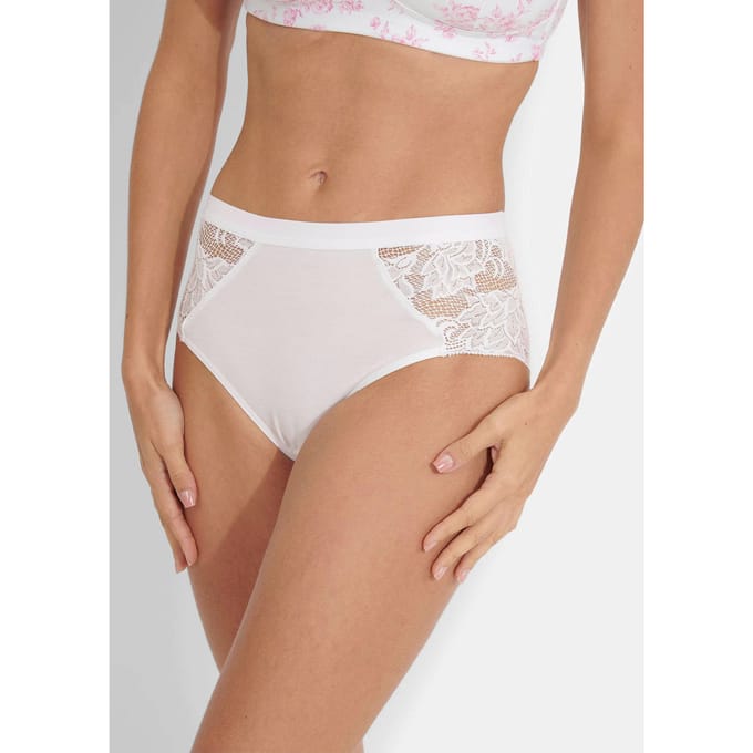 Twee tailleslips van modal - wit - Gr. 38 van Goldner Fashion