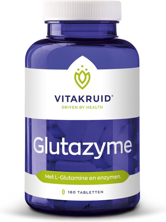 Vitakruid Glutazyme oa Spijsverteringsenzymen en L-Glutamine 180 Tabletten