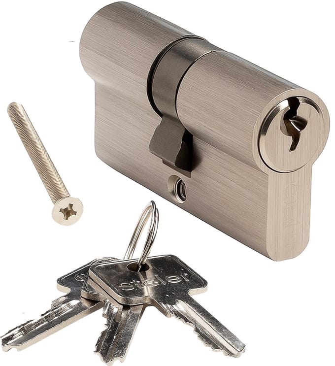 Cilinder 35/35 nikkel - inclusief 3 sleutels - deurcilinder