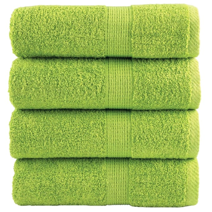 vidaXL - Gastendoekjes - SOLUND - 4 - st - 600 - g/m² - 30x50 - cm - appelgroen
