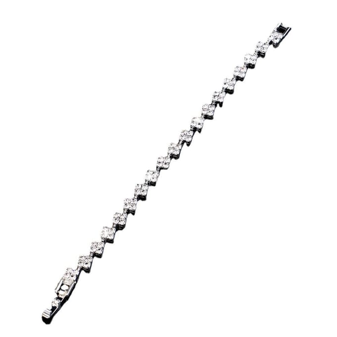 Bracelet carré polyvalent à strass brillants tendance, élégant, doux, simple, bijou de main de mariée, mariage argenté